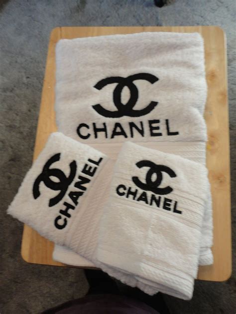 chanel bath towel set|Chanel coco mademoiselle bath powder.